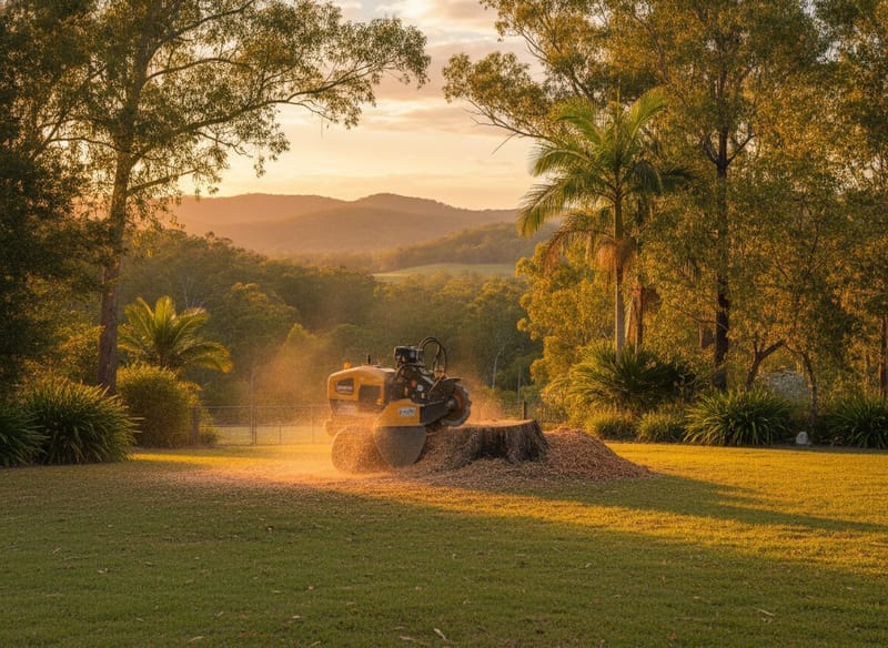 Stump Grinding performed by Cairns Arborist in the Cairns